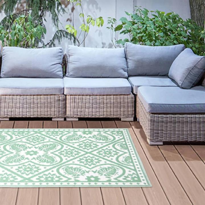 Produktbild Esschert Design Teppich Blätter (122 x 182 cm)