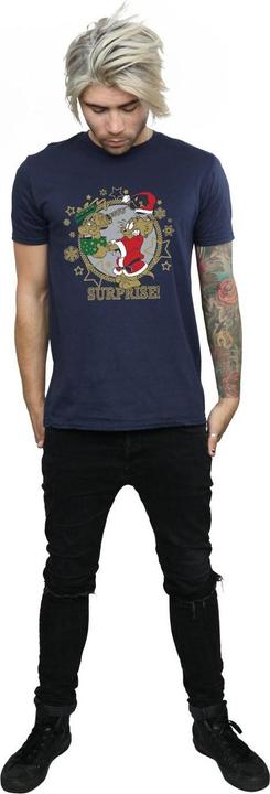 Actual product image Tom & Jerry Mens Christmas Surprise T-Shirt (XL)