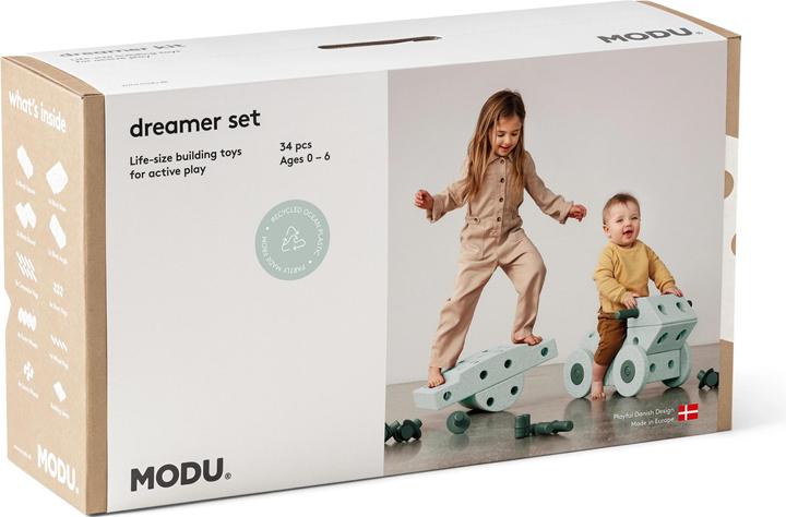 Modu Dreamer-Set - Kit de construction XXL Jouet d'équilibre, toboggan, bascule
