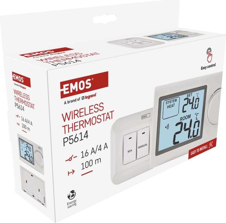 Actual product image Emos Room manual wireless thermostat P5614