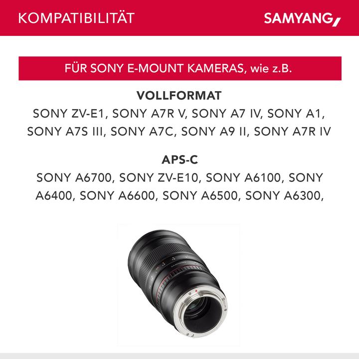 Actual product image Samyang 135mm f/2 ED UMC, Sony E (Sony E, full size)