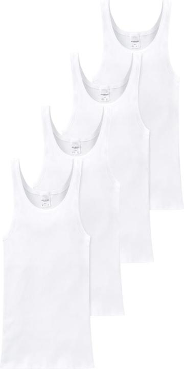 Actual product image Schiesser Pack of 4 Cotton Essentials Double Rib Undershirt (M)