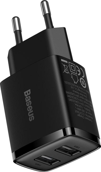 Productafbeelding Baseus Compacte lader 2U 10,5W EU Zwart (10.50 W)