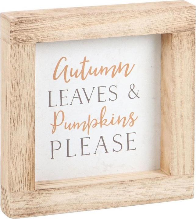 Image du produit Something Different - Plaque encadrée AUTUMN LEAVES & PUMPKINS PLEASE