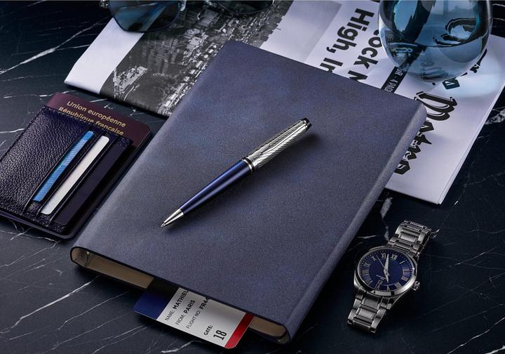 Actual product image Waterman Biros Expert DeLuxe Blue C.C. (M-blue) (Blue, Metallic, 1 x)