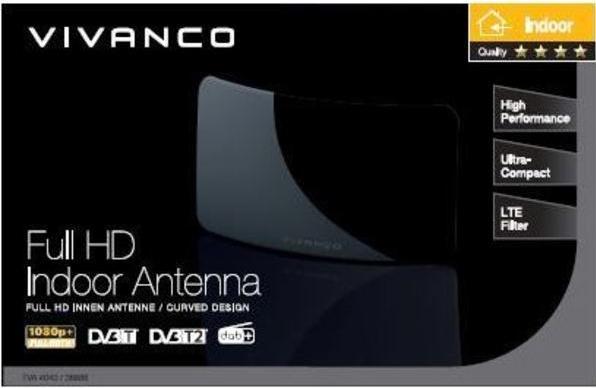 Immagine prodotto Vivanco Tva 4040 (Antenna interna, DVB-T / -T2, DAB/ DAB+)
