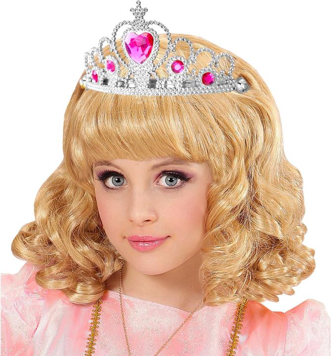Actual product image Magni Tiara silver with pink gemstones