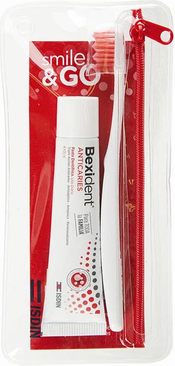 Immagine prodotto Isdin Kit da viaggio Bexident Anticarie con dentifricio e spazzolino 25ml