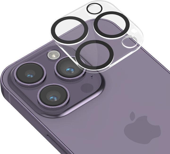 Immagine prodotto UNIQ Accessory Protezione fotocamera iPhone 14 Pro - Lente della fotocamera in vetro blindato 9H (1 Pezzo/i, Apple iPhone 14 Pro)