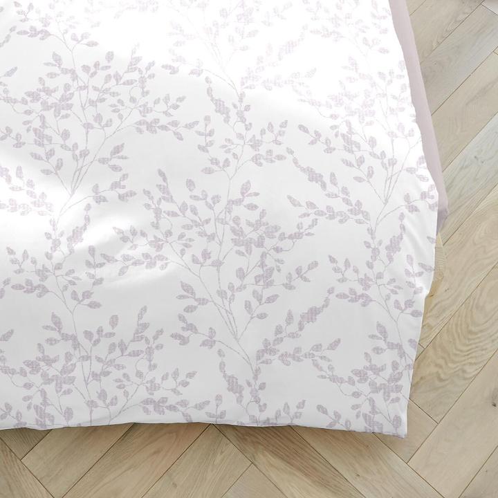 Produktbild Dormisette Melange Flanell Bettwäsche Greve flieder (Bettwäsche Set, 155x220 cm + 80x80 cm)