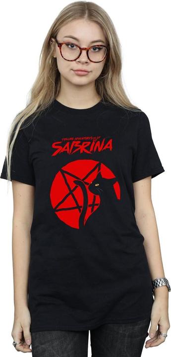 Actual product image Chilling Adventures of Sabrina Womens/Ladies Salem Pentagram Cotton Boyfriend T-Shirt (S)