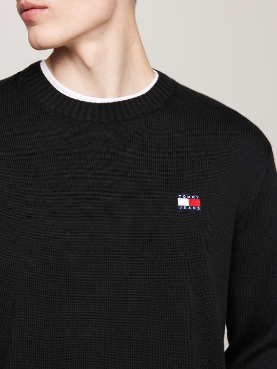 Produktbild Tommy Hilfiger Tommy Jeans Regular Badge Wolmix Trui - Zwart - Maat L (L)