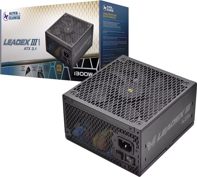 Actual product image Super Flower LEADEX III GOLD UP 1300W 80 PLUS Gold Netzteil, PCIe 5.1, ATX 3.1 - 1.300 Watt, schwarz (1.30 W)