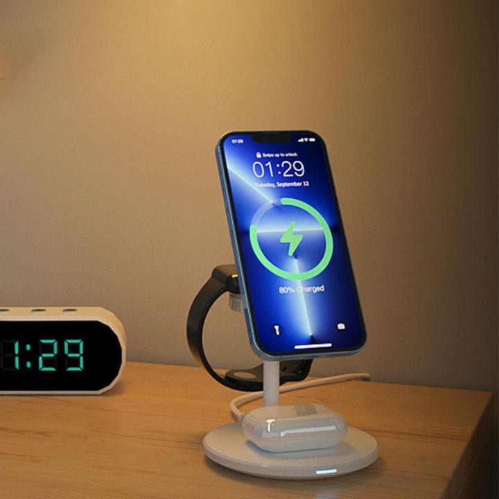 Produktbild Choetech Wireless charger with stand 3in1 (black) (15 W)
