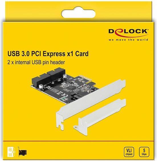Actual product image Delock PCI Express card 2x USB 3.0 internal (pin header)