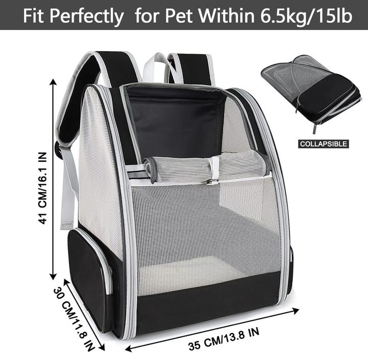 Produktbild SeaMorn Rucksack für Hunde und Katzen (Hund, Katze, Atmungsaktiv)