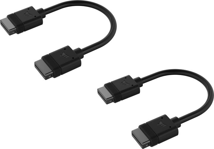Image du produit Corsair Câble iCUE LINK, 2x 100mm avec connecteurs droits, Noir