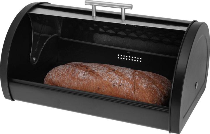Immagine prodotto Klausberg Cestino per il pane con coperchio, acciaio inox, argento-nero