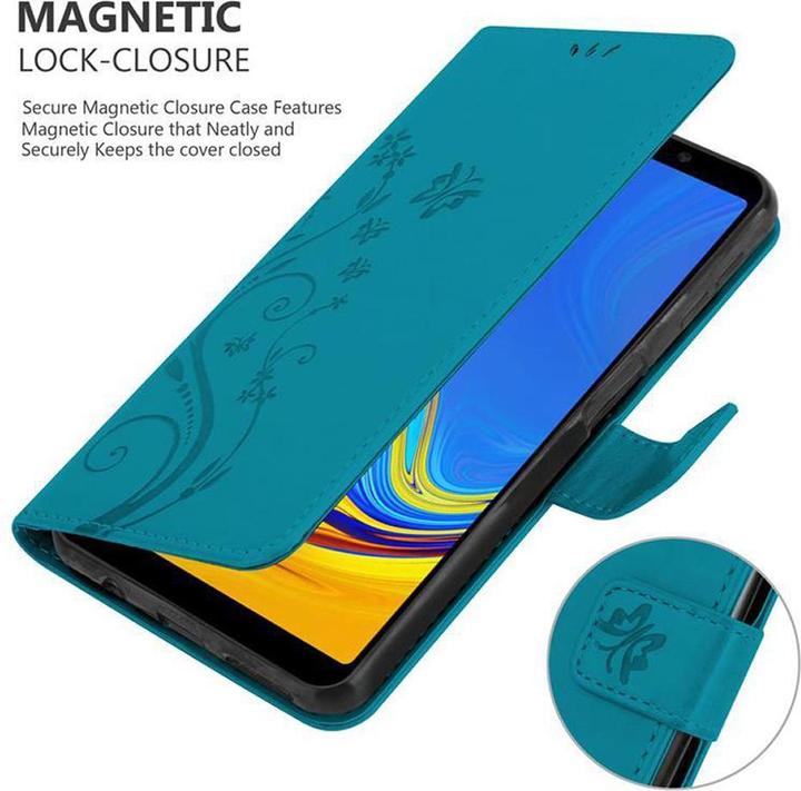 Actual product image Cadorabo Flower Book Cover (Samsung Galaxy A7 (2018))