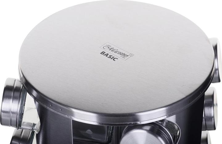 Actual product image Maestro Joseph Joseph SpiceStore Round Container Black Transparent 10 Pieces (Herbs)
