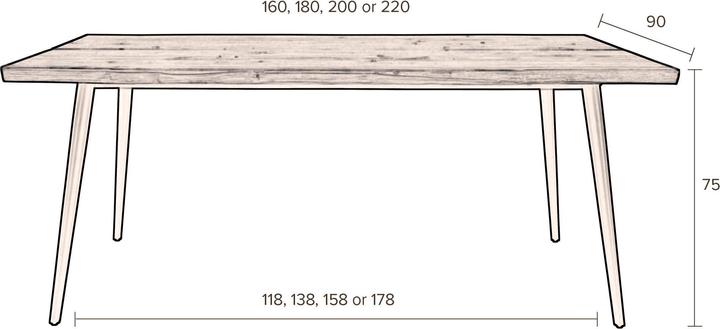 Actual product image Dutchbone Alagon (180 x 90 x 75 cm)