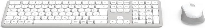 Image du produit Hama WK-550 Ensemble clavier et souris sans fil blanc (DE, Sans fil)