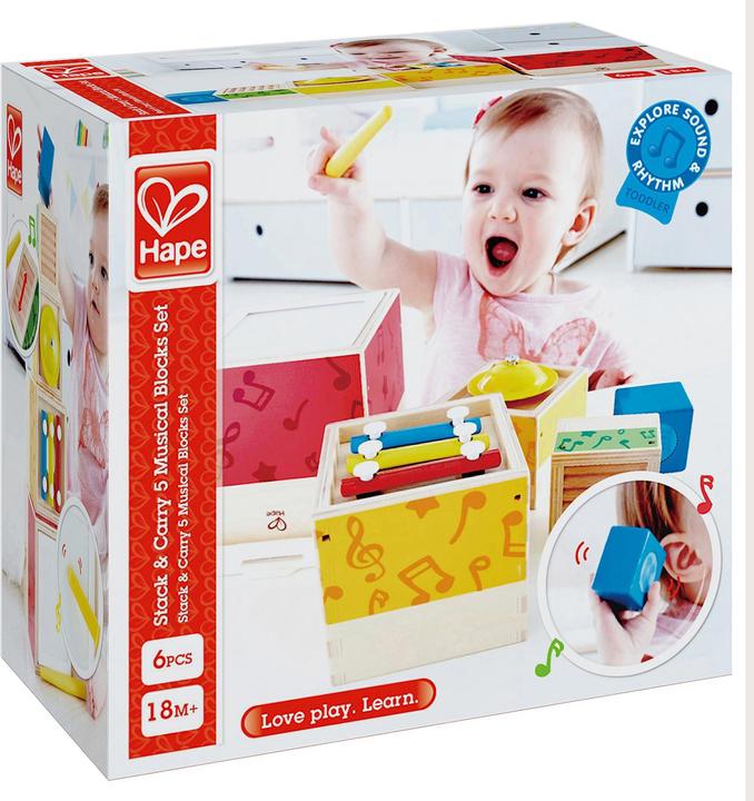 Actual product image Hape Music Stacking Cube (German)