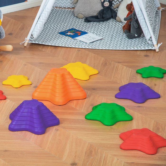 Produktbild Swisshandel24 Flusssteine 11ER Balance-Steine für Kleinkinder Sprungbrett Trittsteine Balancespiel belastbar bis 8