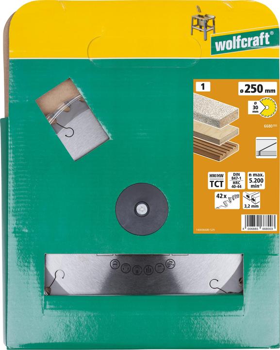 Immagine prodotto wolfcraft Lama per sega circolare 6686000 Durchme