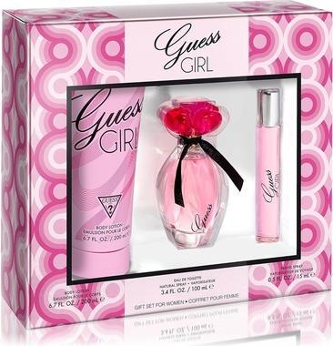 Immagine prodotto Guess Girl Eau de Toilette Profumo Spray 3.4 Fl. Oz., Travel Spray 0.5 Fl. Oz. e lozione per il corpo da