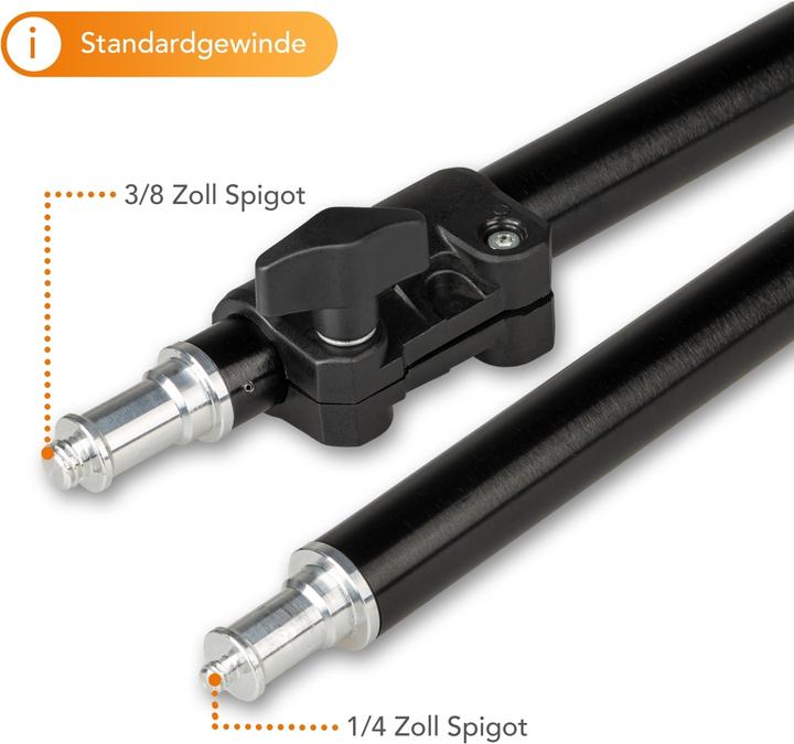 Actual product image Walimex pro pro 23090 floor lamp tripod BL-K + center column (150 cm, 15 kg)