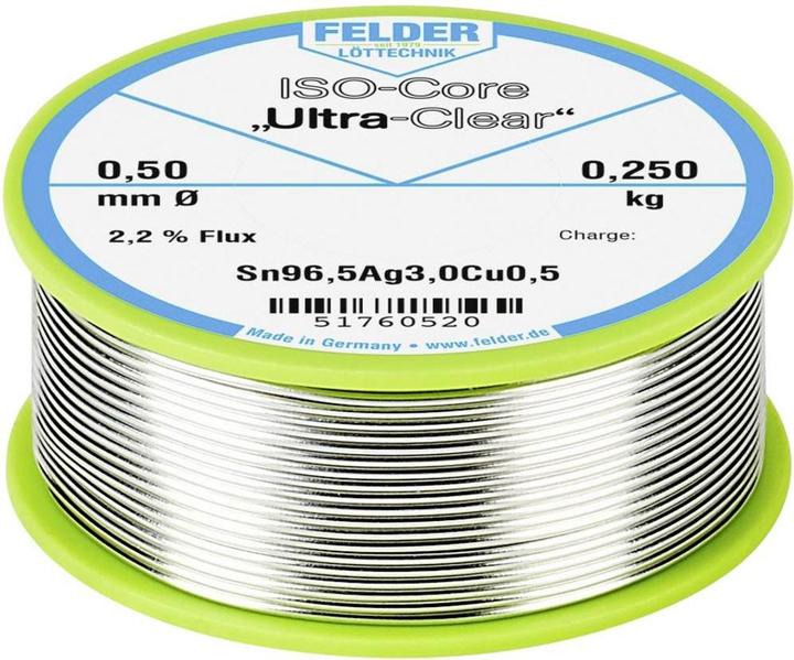 Actual product image Felder Lottechnik Ultra Clear, 0.25 kg, 0.5 mm (Soldering Coil Kit)