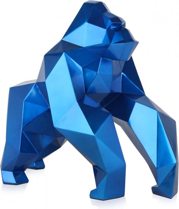 Sculpture design Gorille 44 cm - Bleu