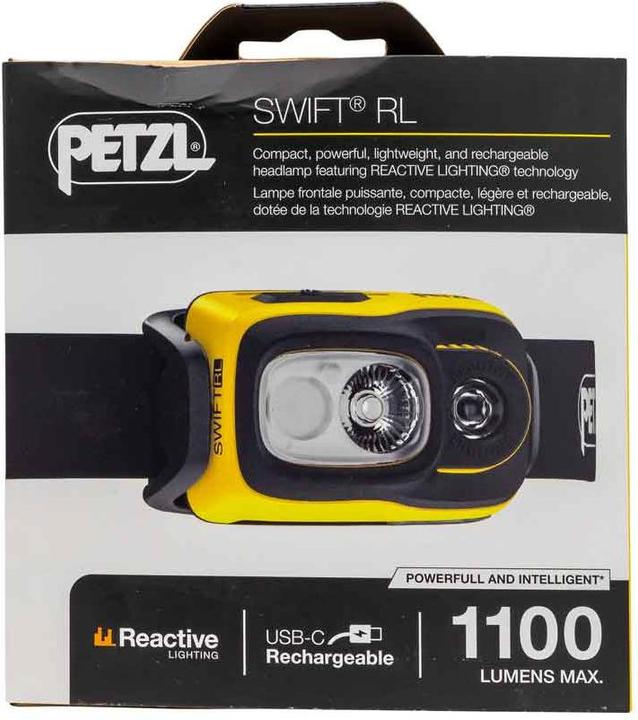 Produktbild Petzl E810AB00 SWIFT RL Stirnlampe, schwarz/gelb (1100 lm)