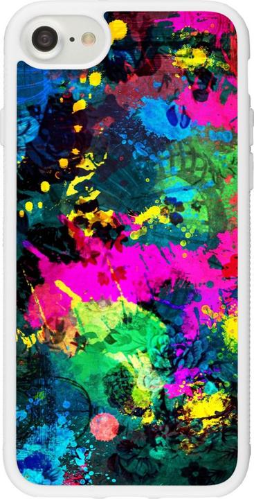 Produktbild PhoneLook Hülle Silikon weiss splash paint (Apple iPhone 7)