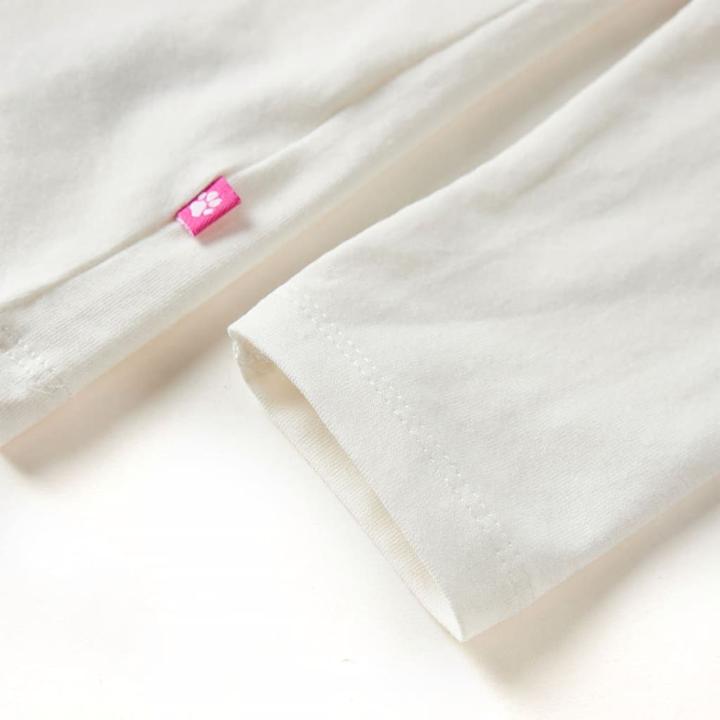 Actual product image VidaXL Children's long-sleeved shirt ecru 140,Material: 95 % cotton. 5 (140)