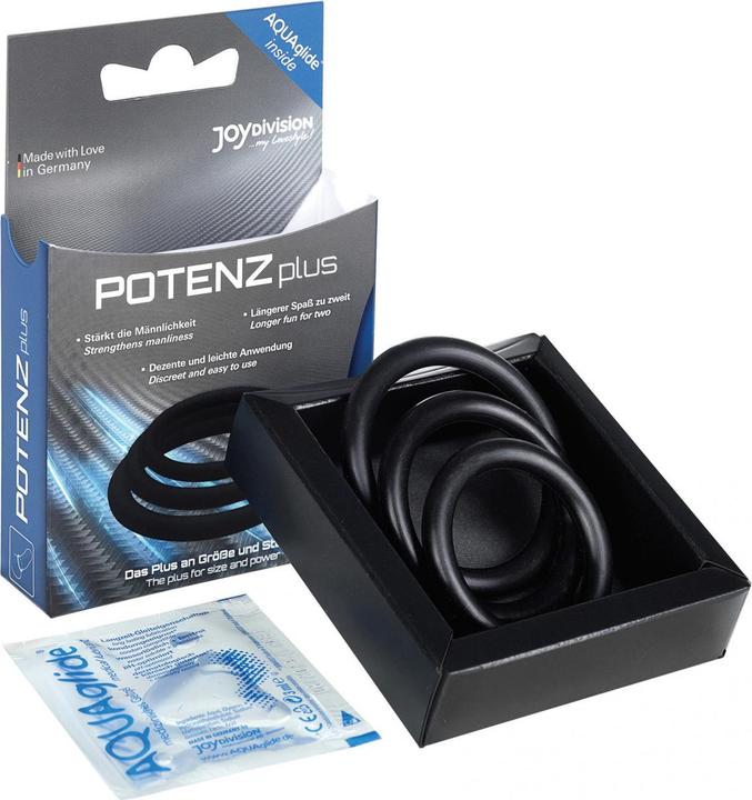 Actual product image Joydivision POTENZplus penis ring transp. set of 3 (4.50 cm)