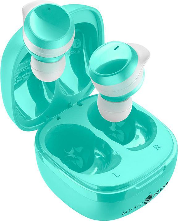 Immagine prodotto Cellularline Music Sound Flow Auricolare Wireless In-ear Musica e Chiamate Bluetooth Verde (Nessuna soppressione del rumore, 25 h, Senza fili)