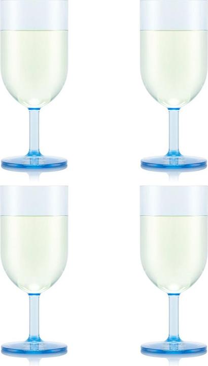 Produktbild Bodum Outdoor-Weinglas Oktett 230 ml, Blau, 4 Stück (23 cl, 4 Gläser, Weissweingläser)