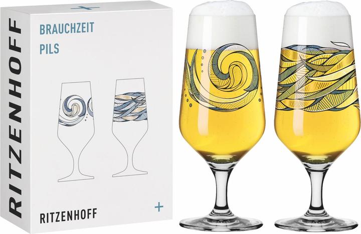 Produktbild Ritzenhoff 2ER-Set Pils-Glas Brauchzeit (0.37 l, 2 x)