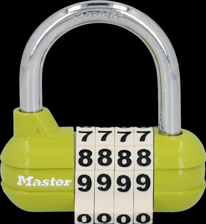 Immagine prodotto Master Lock Lucchetto sportivo Wide Pro con combinazione numerica regolabile individualmente vari colori