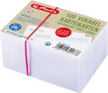 Produktbild Herlitz Karteikarten (A8, 170 g/m², 100 x)