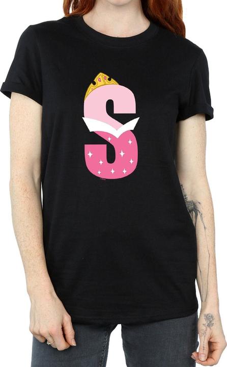 Actual product image Disney Womens/Ladies Alphabet S Is For Sleeping Beauty Cotton Boyfriend T-Shirt (M)