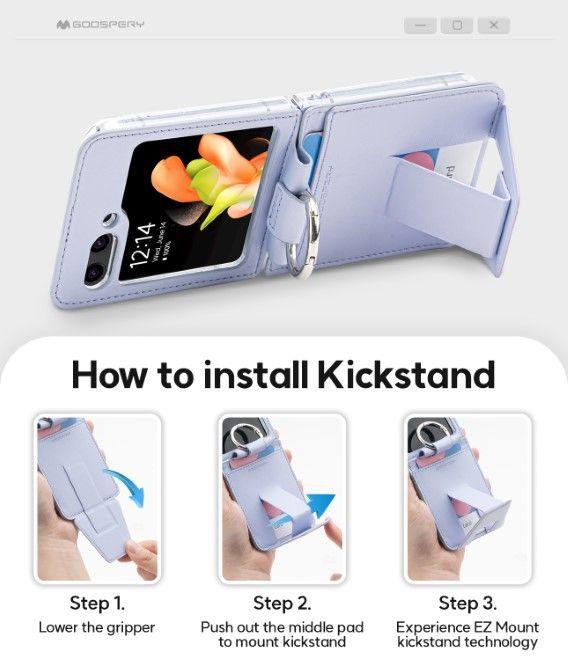 Actual product image Goospery Easy Standing Diary Series Cover (Samsung Galaxy Z Flip6)