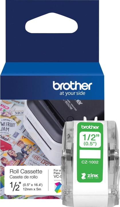 Actual product image Brother CZ-1002 Label Roll (1.20 cm, White)