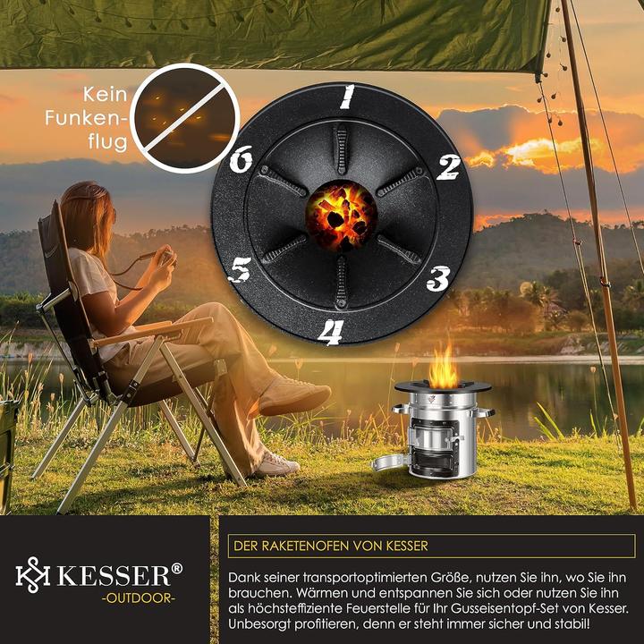 Produktbild Kesser Raketenofen mit Grillpfanne & Tragetasche