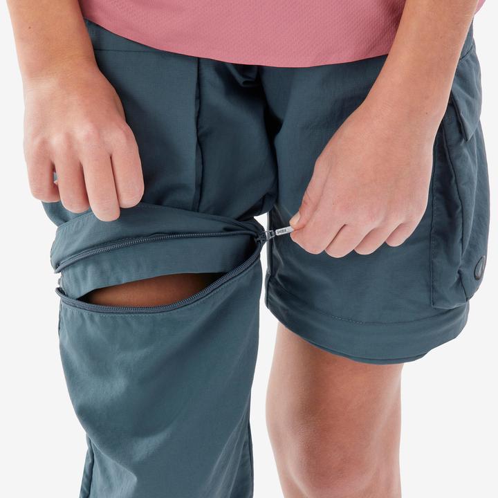 Image du produit Quechua Pantalon modulable de randonnée junior, MH500 bleu (14, 15, 16)