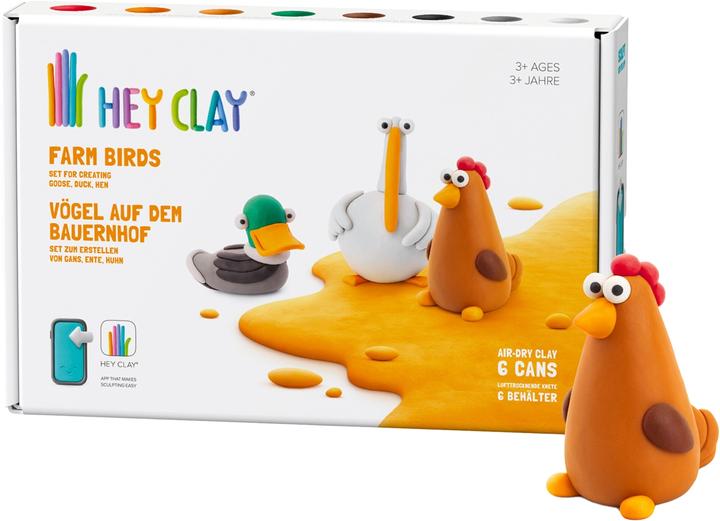 Produktbild TM Toys Hey Clay Bauernh.Vög.6 Dosen,d/e