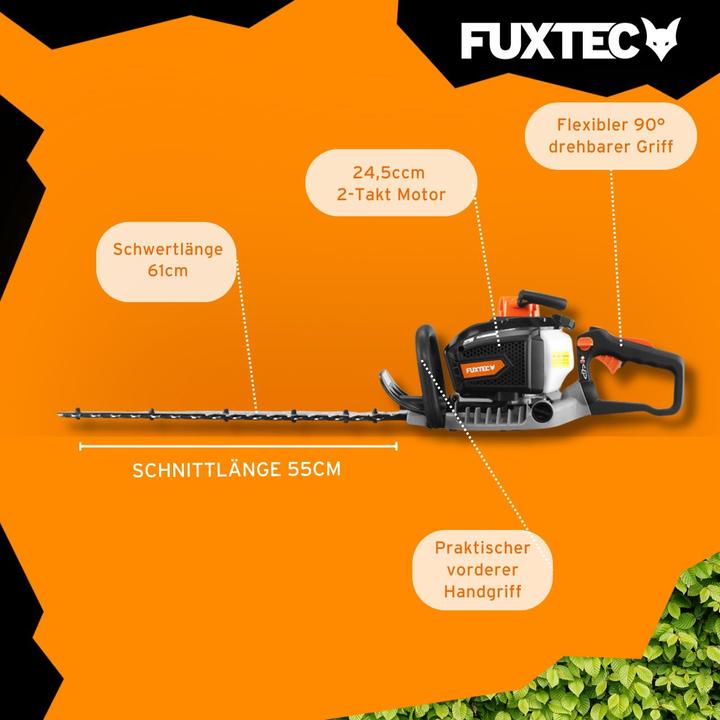 Actual product image Fuxtec Professional Petrol Hedge Trimmer FX-MHP245 (FX-MHP245) (Gasoline hedge trimmer)