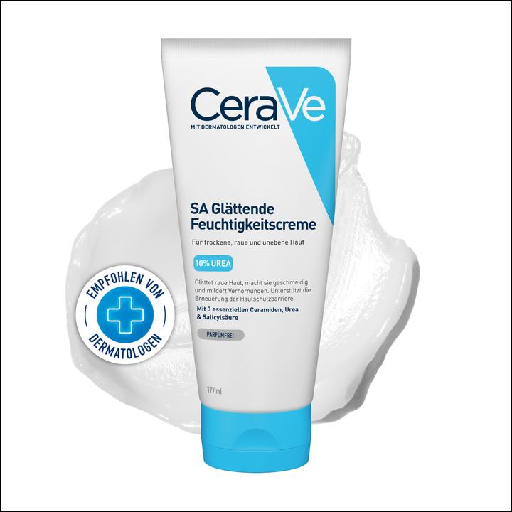 Actual product image CeraVe SA Urea Smoothing Moisturizing Cream (Body cream, 177 ml)